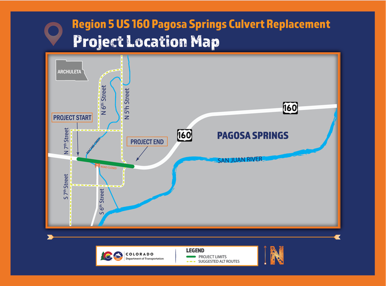 US 160 McCabe Creek Project Map
