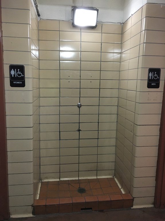 I-70 Rest Area shower stall