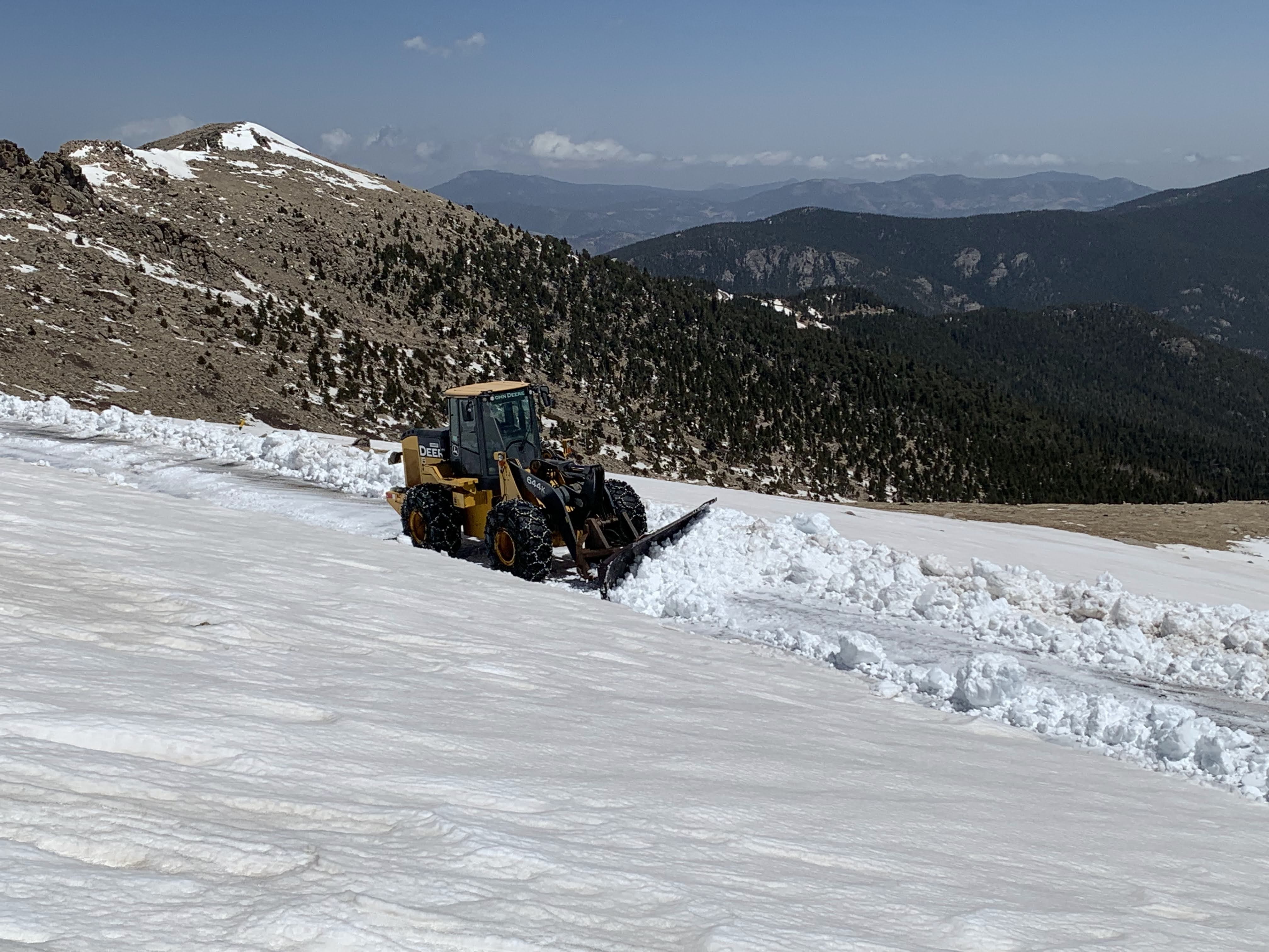 Tractor working on Mount Evans detail image