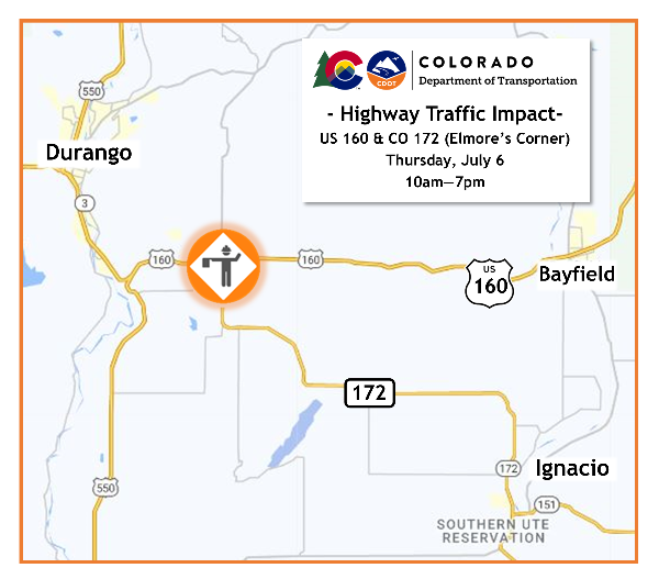 US 160 CO 72 Elmore's Corner intersection delay map
