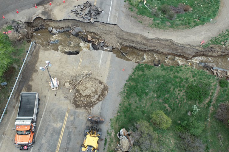 Overhead view of Paonia Sinkhole