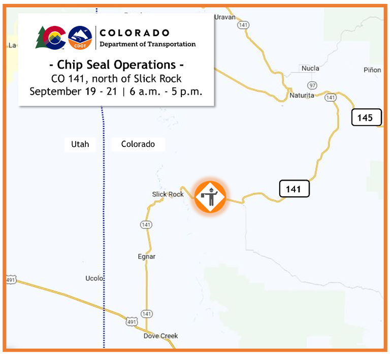 CO 141 Chip Seal operations map