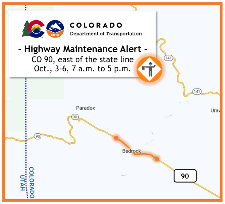 CO 90 Paving Operations map