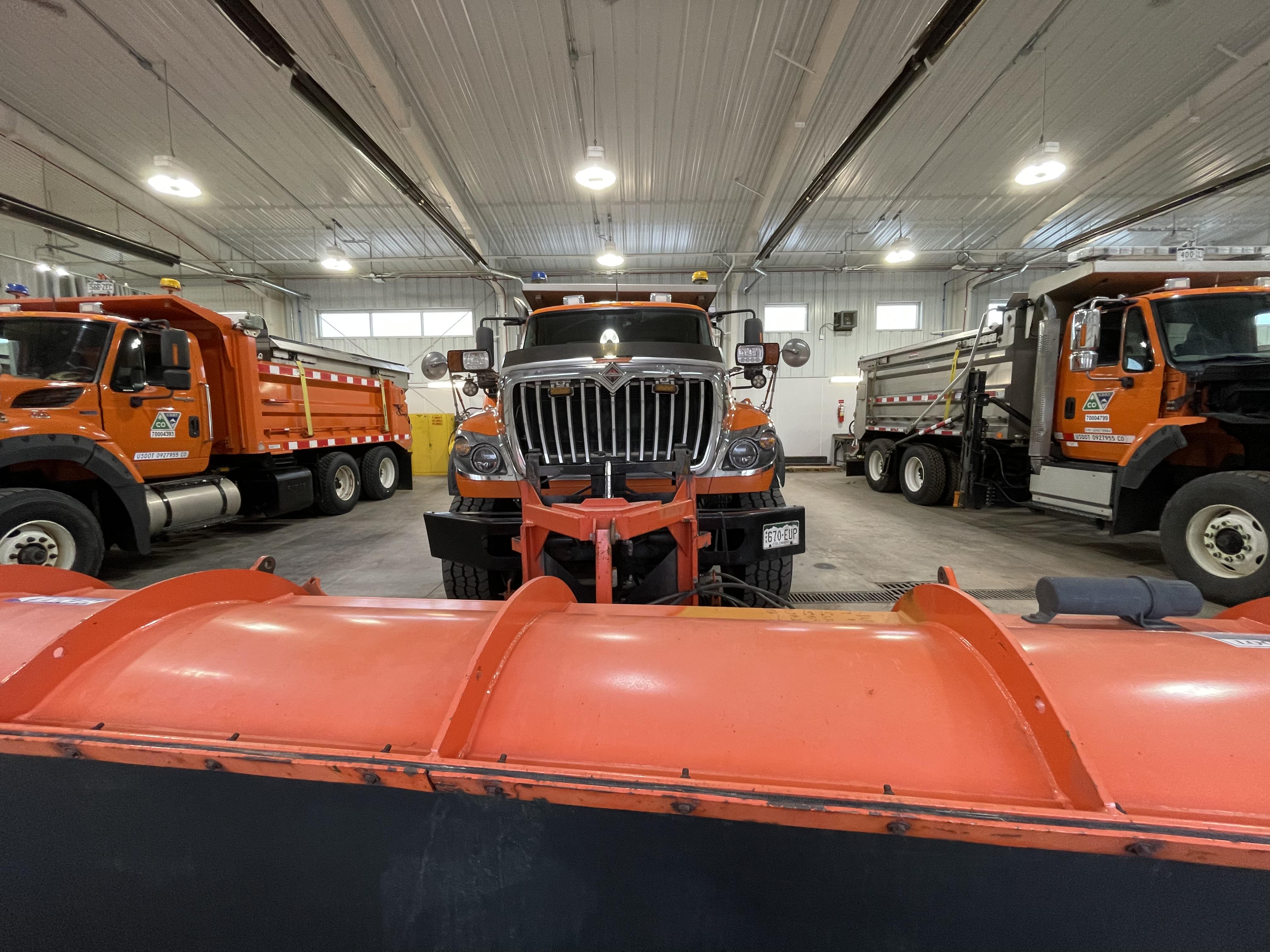 CDOT snowplows lined up and ready for winter operations