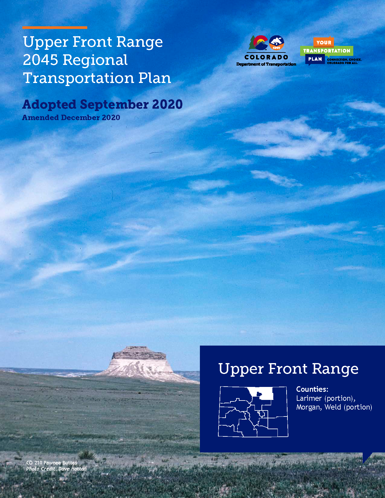 Upper Front Range Regional Transportation Plan 2045 Cover