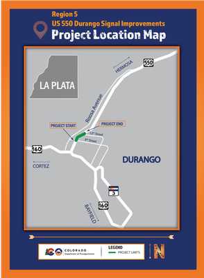 US 550 Curb Ramp project map