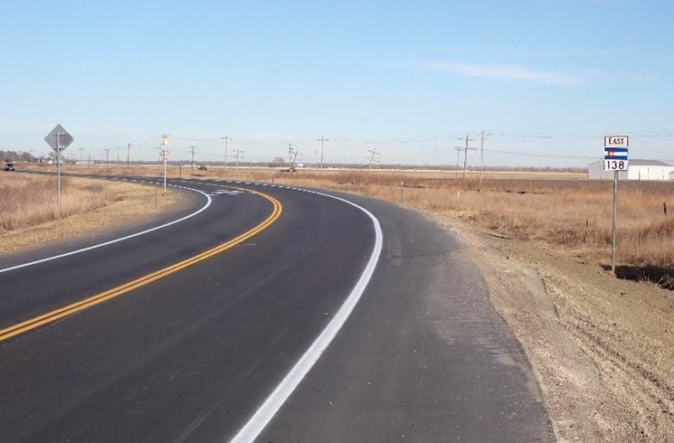 New US 138 repaved highway
