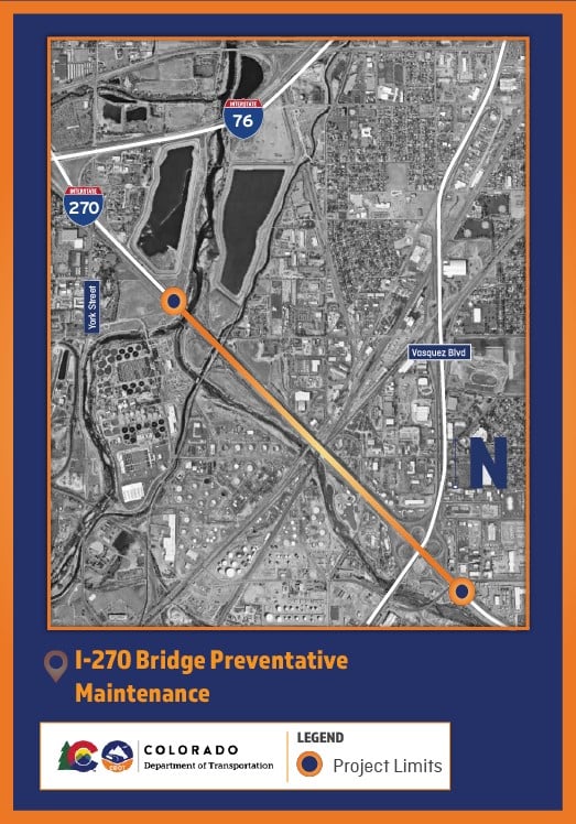 I-270 Bridge Preventative Maintenance Project Location Map