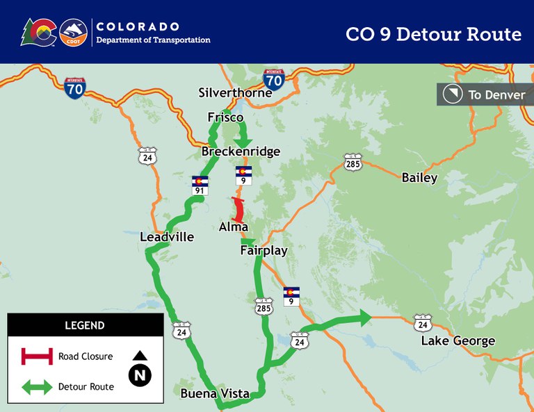 CO 9 Detour map