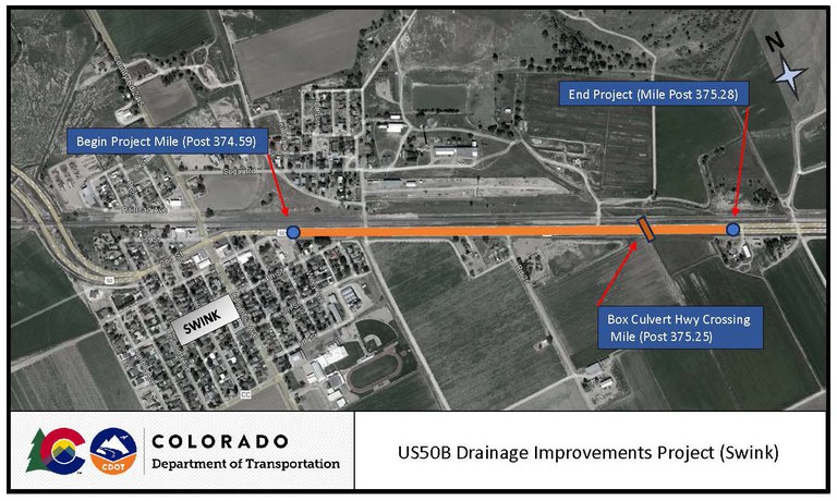 US 50B improvements project map