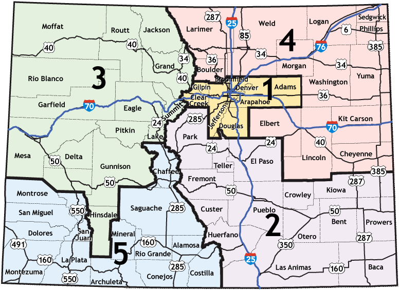 CDOT Region Map